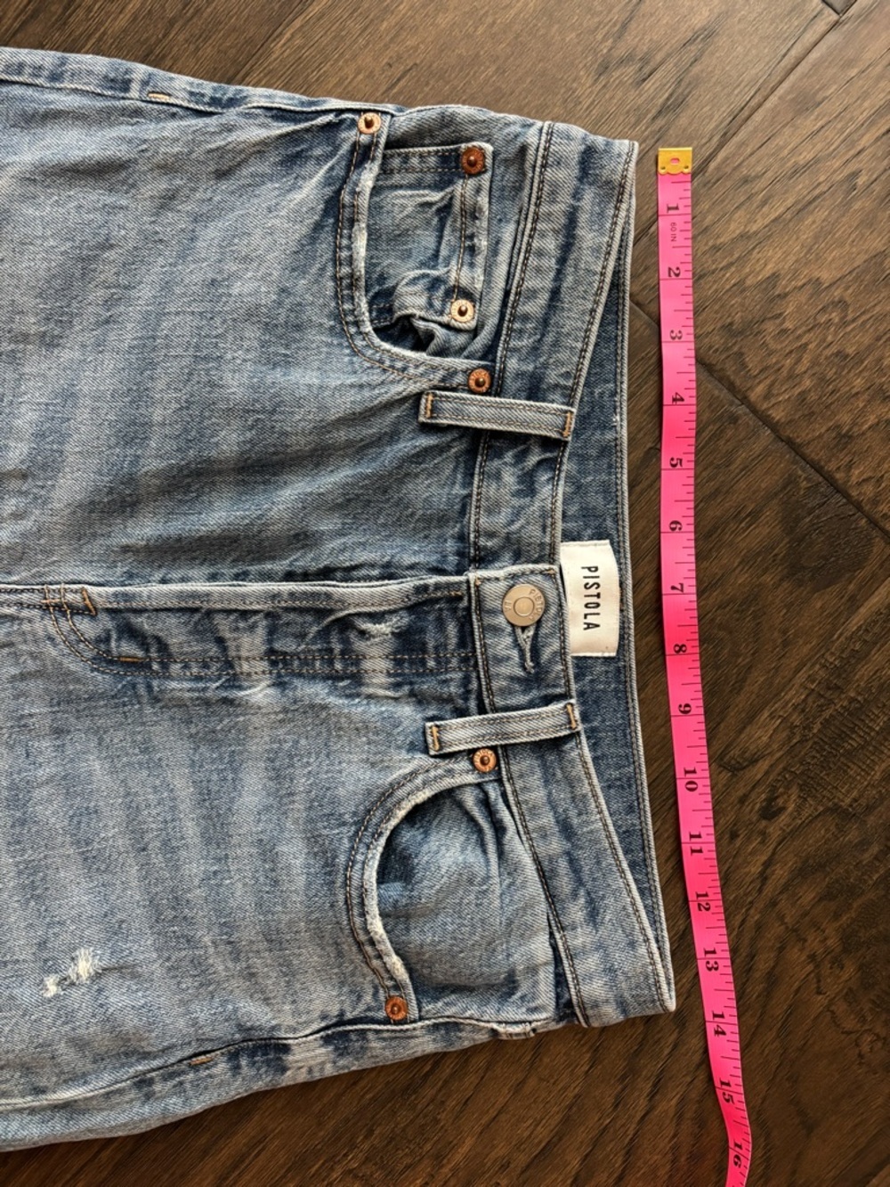 Pistola High Waisted Straight Leg Medium Wash Jeans Size 26 - Picture 11 of 13